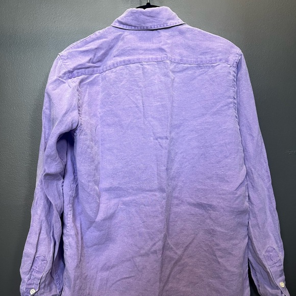 Purple linen button up, great quality Ty as you would expect from RL - Picture 2 of 3